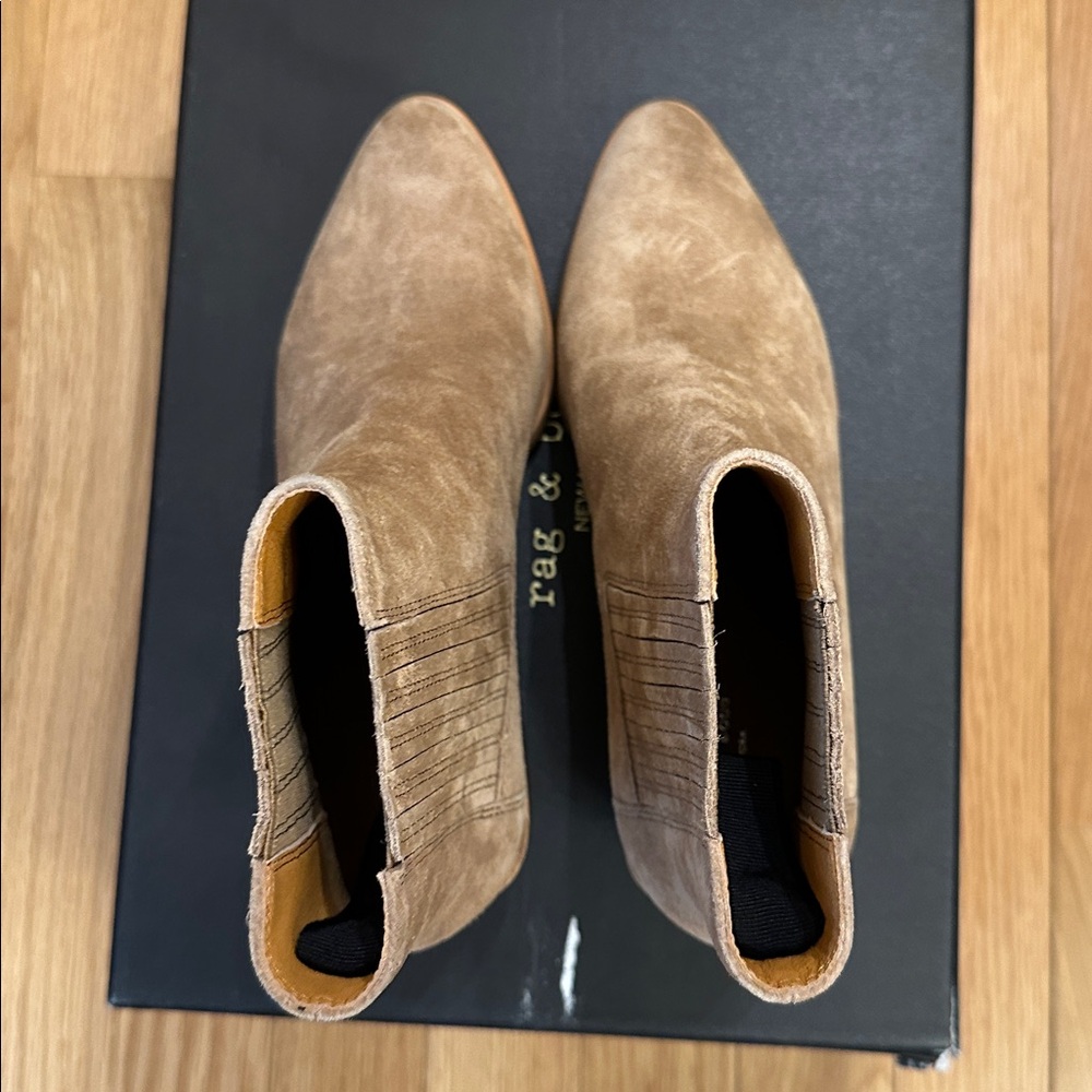 rag & bone Rover Camel Suede Bootie - Picture 8 of 9